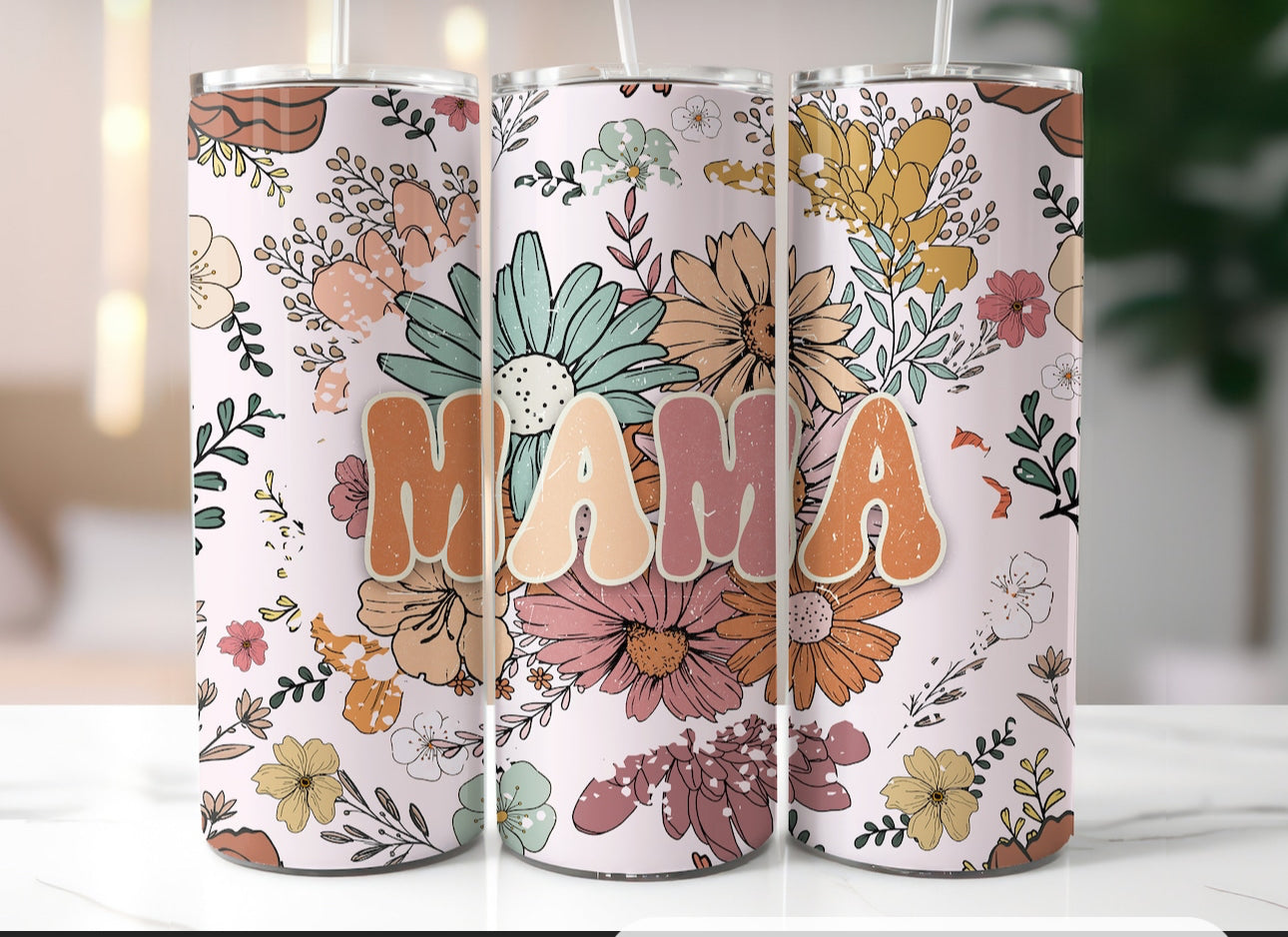 Mama Flowers Tumbler