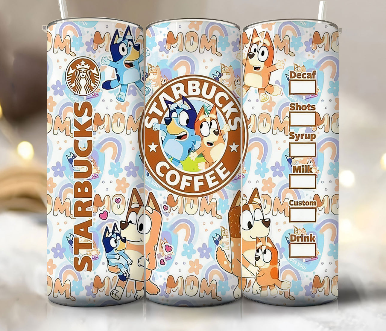 Bluey Starbucks Coffee Tumbler