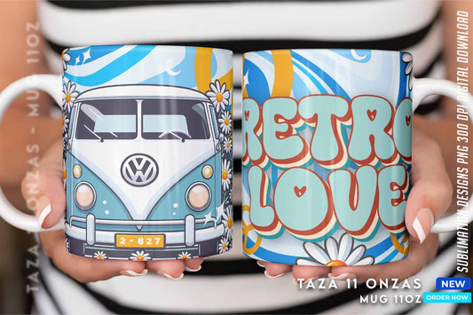 Retro Love Mug