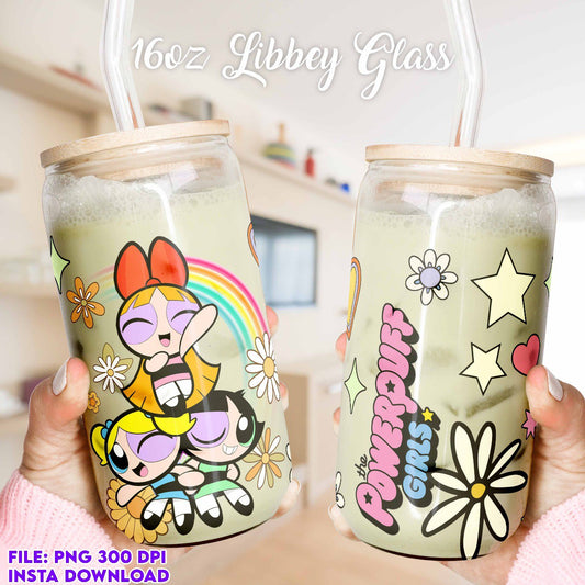 Powerpuff Girls Glass Tumbler