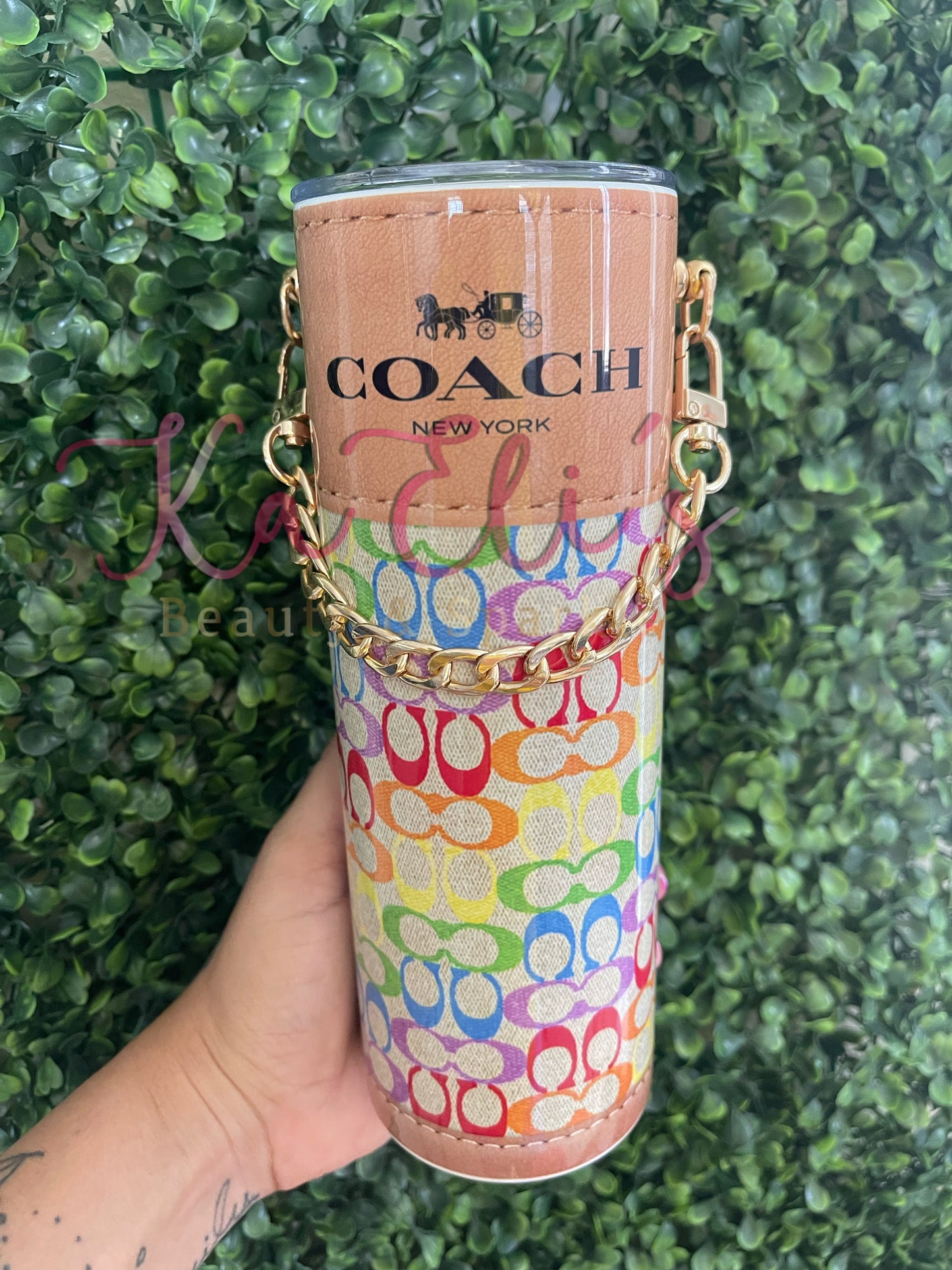 Coach Tumbler with Chain